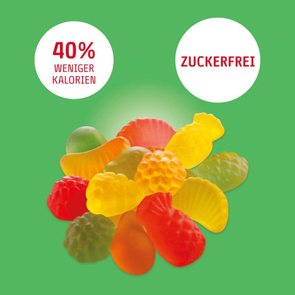 EASIS Fruchtgummis Ohne Zuckerzusatz, Kalorienarme Gummibärchen mit Süßstoff auf natürlicher Basis, Verschiedene Fruchtgeschmäcker, Weingummi Süßigkeiten, Gesunder Snack für Kinder & Erwachsene, 80g