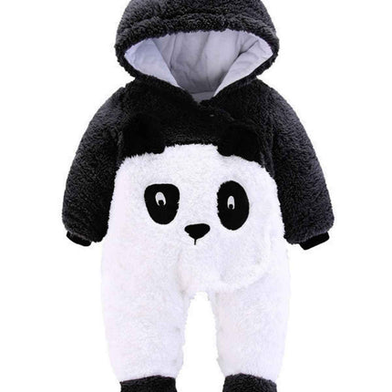 Baby Overall Winter Mit Kapuze Schneeanzug Flanell Strampler Spieler Spielanzug Mit Füße Karikatur Jumpsuit Kleidung 0-3 Monate