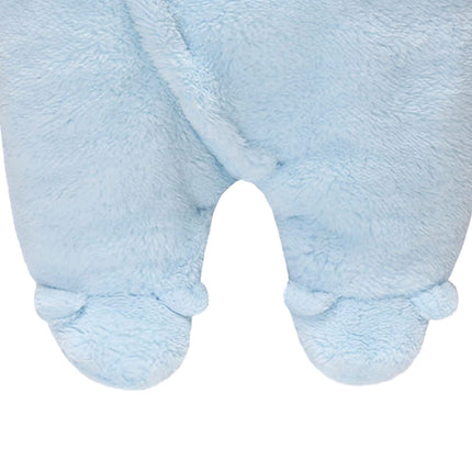 Baby Winter Schneeanzug Baby Strampler, Junge und Mädchen Einteiliger Anzug mit Kapuze, Kleinkind Oberbekleidung Schneeanzug Set Dick und Warm,Blau 3-6 Monate