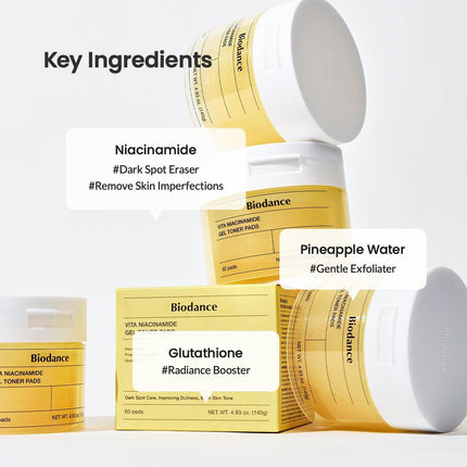 Biodance Vita Niacinamide Gel Toner Pads (60ea)