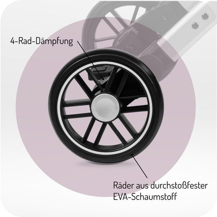 Kinderwagen MoMi ESTELLE ab 6 Monaten (bis 15 kg), klappbarer Kinderwagen mit 5-Punkt-SicherheitsgurtKinderwagen MoMi ESTELLE ab 6 Monaten (bis 15 kg), klappbarer Kinderwagen mit 5-Punkt-Sicherheitsgurt, Einkaufskorb mit Auflappfunktion , Teleskopzuggriff