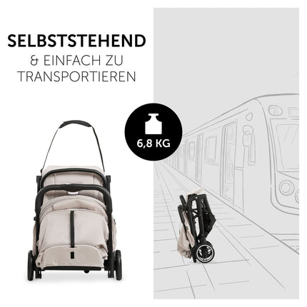 Hauck Travel N Care Dark Olive Kinderwagen – Leichter Reise Buggy für Kinder ab Geburt bis 22 kg mit Liegefunktion, kompakt und UPF 50+