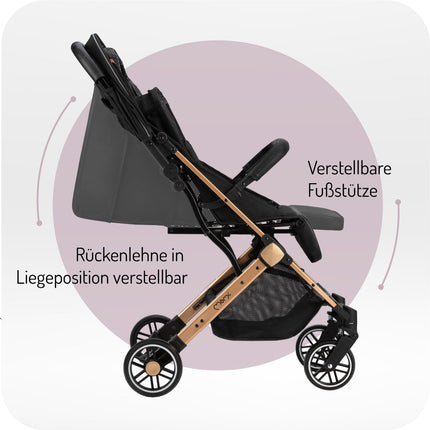 Kinderwagen MoMi ESTELLE ab 6 Monaten (bis 15 kg), klappbarer Kinderwagen mit 5-Punkt-SicherheitsgurtKinderwagen MoMi ESTELLE ab 6 Monaten (bis 15 kg), klappbarer Kinderwagen mit 5-Punkt-Sicherheitsgurt, Einkaufskorb mit Auflappfunktion , Teleskopzuggriff