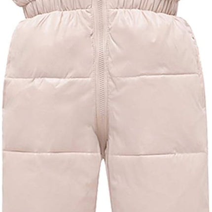 amropi Skianzug Mädchen Kinder Schneeanzug Daunenjacke mit Kaputze + Skihose 2tlg Bekleidungsset Winteranzug für 1-5 Jahre