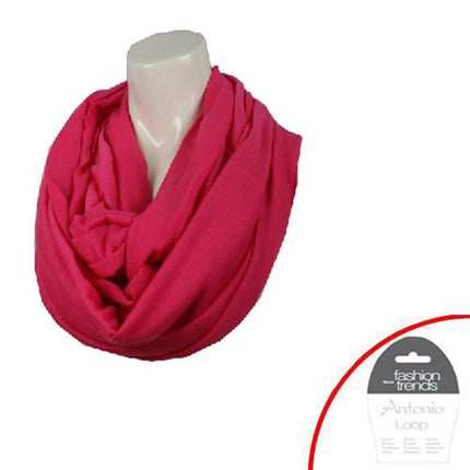 Damen Loop Schal » leichter Loopschal 175x80cm » Halstuch in fuchsia I pink » Damenschal weich & angenehm