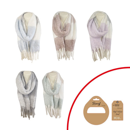 Winter Damen Schal » Winterschal Dreads Faith » warmer Damenschal mit Fransen » Winter Volumen Schal 180x50cm