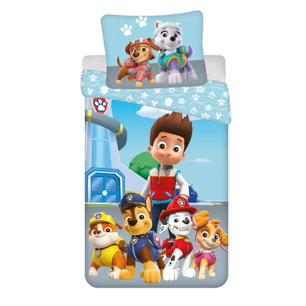 Paw Patrol Kinder Bettwäsche - weiche Baumwolle 140x200 cm Kissen und Decke