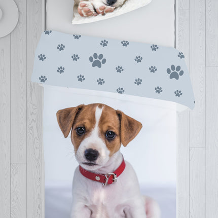 Hunde Bettwäsche - weiche Baumwolle 140x200 cm Welpe Hund Kissen und Decke