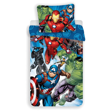 Marvel Avengers Bettwäsche - 140x200 cm Kissen und Decke