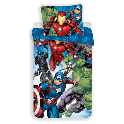 Marvel Avengers Bettwäsche - 140x200 cm Kissen und Decke