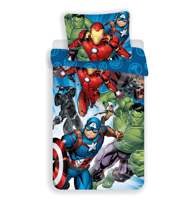Marvel Avengers Bettwäsche - 140x200 cm Kissen und Decke