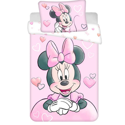 Minnie Maus Kinder-Bettwäsche 100 x 135 cm - weiche Baumwolle Disney