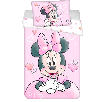 Minnie Maus Kinder-Bettwäsche 100 x 135 cm - weiche Baumwolle Disney