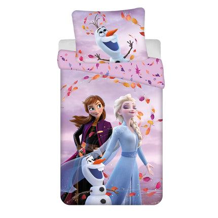 Frozen Anna & Elsa Bettwäsche - 140x200 cm Baumwolle Kissen und Decke