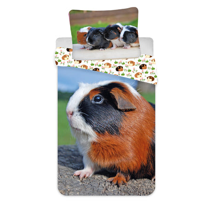 Meerschweinchen Bettwäsche - 140x200 cm weiche Baumwolle Kissen und Decke