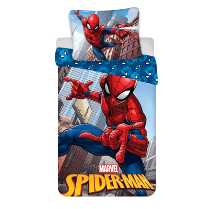 Spiderman Marvel Bettwäsche - 140x200 cm weiche Baumwolle Kissen und Decke