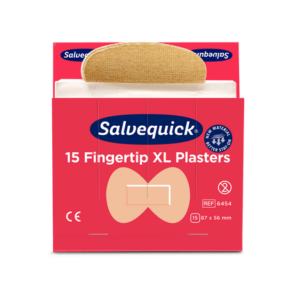 Xl fingertip textilpflaster, 15 stück/mine | Packung (6 Stück)