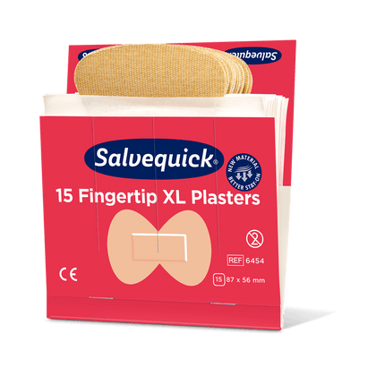 Xl fingertip textilpflaster, 15 stück/mine | Packung (6 Stück)