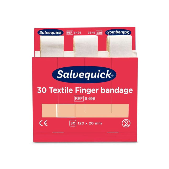 Textil fingerbinde, 120 x 20 mm, 30 st/nachfüllung | Packung (6 Stück)
