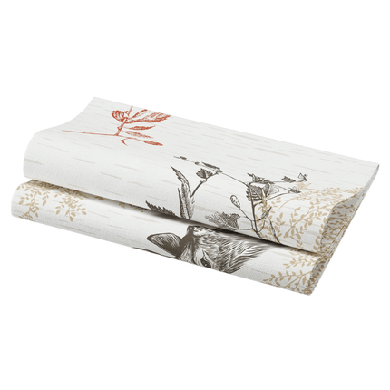 Bio-Dunisoft Holzdekor mit Reh-Motiv, 40x40 cm | Packung (60 Servietten)