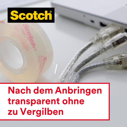 Scotch® Crystal Klebeband, transparent, 1 Rolle, 19 mm x 33 m
