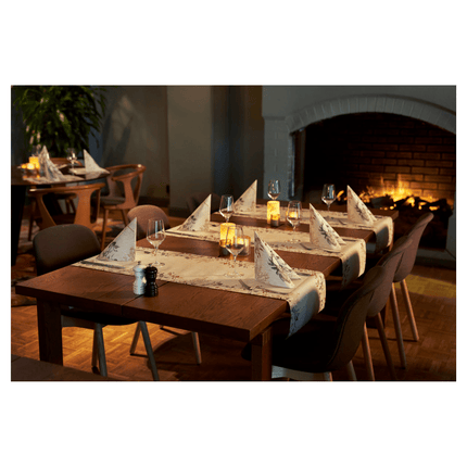 Bio-Dunisoft Holzdekor mit Reh-Motiv, 40x40 cm | Packung (60 Servietten)