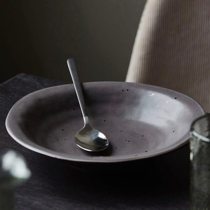 Tiefer Teller Rustic dunkelgrau