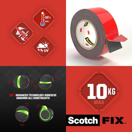 Scotch-FIX™ Extreme doppelseitiges Außenmontageband