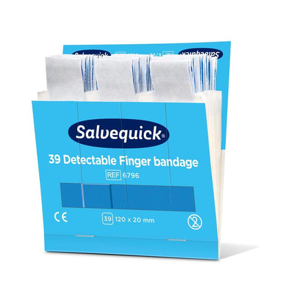 Blaue detektierbare fingerbandage, 120 x 20 mm, 39 st/mine | Packung (6 Stück)