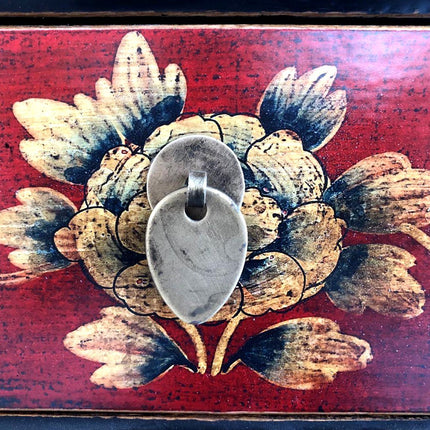 Vintage Asia Chinesisches Nachtkästchen Nachttisch "RedMagic" - Art. 35191-9