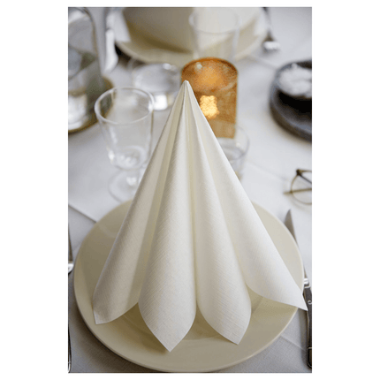 Dunilin Servietten 48x48 cm, weiß - Hochwertige Tischdekoration | Packung (36 Servietten)