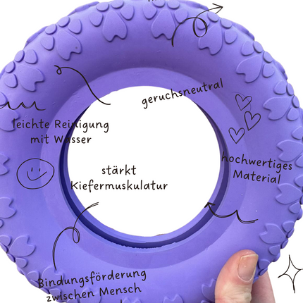Riolino Robuster Hundespielzeug-Kauring für starke Kauer