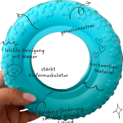 Riolino Robuster Hundespielzeug-Kauring für starke Kauer