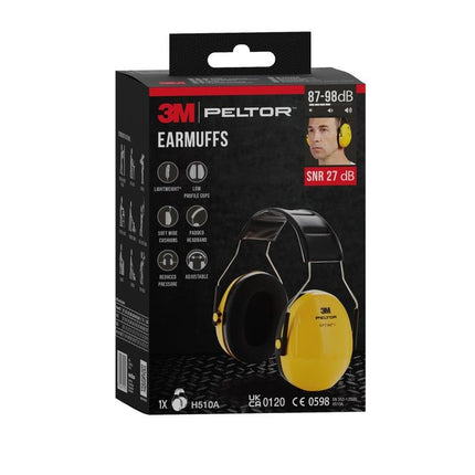 3M™ PELTOR™ Optime™ I Kapselgehörschutz H510A, SNR-Wert 27 dB, Gelb | Packung (1 Stück)
