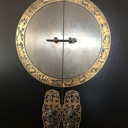 Vintage Asia Chinesischer Schrank Hochzeitsschrank Kommode Schwarz - Art. A502/black