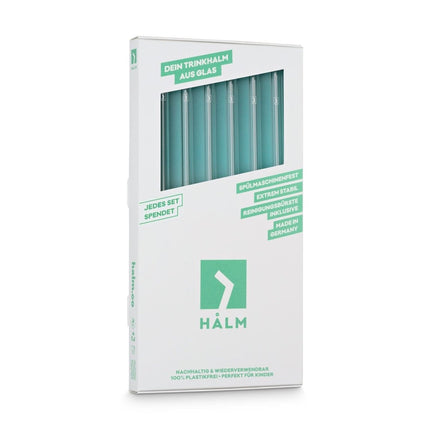 SEO. 6x 23cm (Gerade) Glasstrohhalme - Linkreich