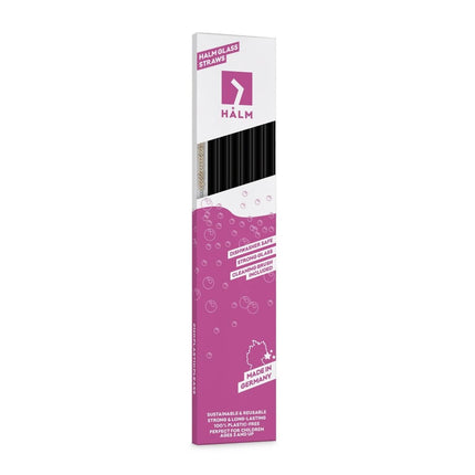 SEO. 6x 30 cm Schwarze Stanley Glasstrohhalme für Stanley Cup Quencher & Flaschen - Linkreich