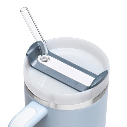 SEO. 6x 30cm (Gebogen) Glasstrohhalme 0,33 - 0,6 Liter - Linkreich