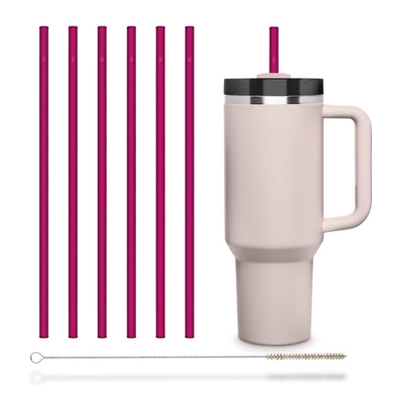 6x 30cm Pink Glasstrohhalme für Stanley Cup Quencher (Glastrinkhalme) kaufen bei Linkreich – Jetzt entdecken!
