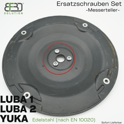 SEO. 6x Edelstahl Schrauben passend für Mammotion® LUBA & YUKA Mähroboter Messerteller - Linkreich