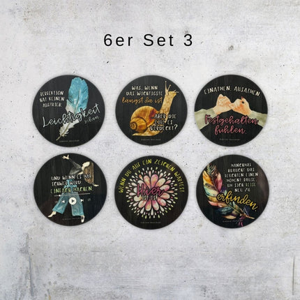 SEO. 6x oder 12x Getränke - Untersetzer im Set - 6er Set 3 Linkreich