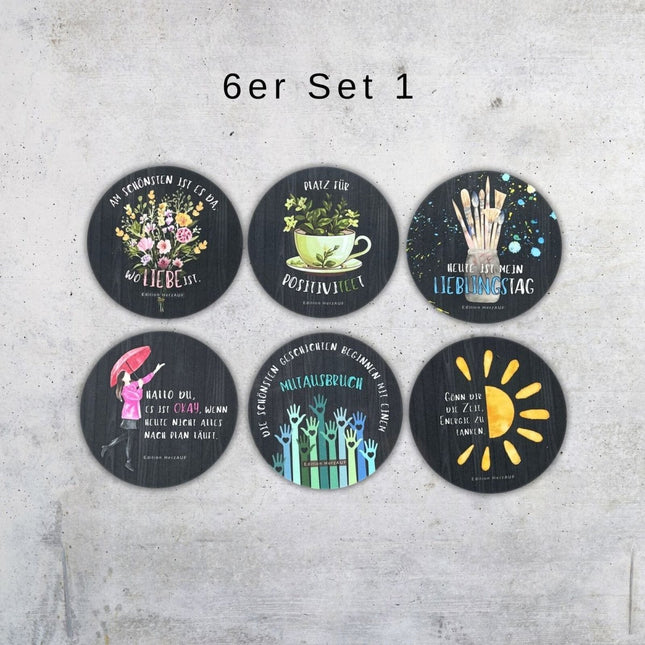 SEO. 6x oder 12x Getränke - Untersetzer im Set - 6er Set 1 Linkreich