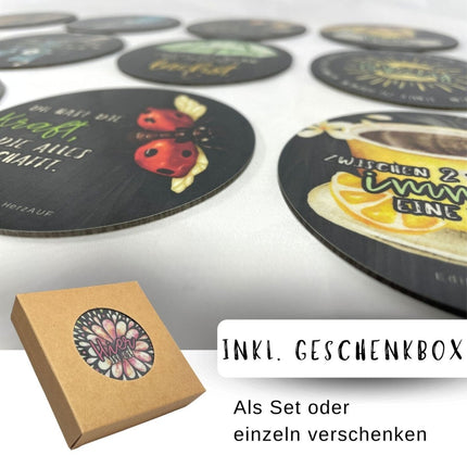 SEO. 6x oder 12x Getränke - Untersetzer im Set - 6er Set 1 Linkreich