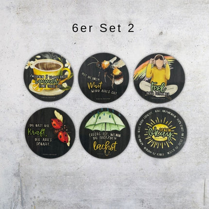 SEO. 6x oder 12x Getränke - Untersetzer im Set - 6er Set 2 Linkreich