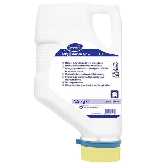 Suma Unison Maxi G3, Geschirrreiniger für mittelhartes bis hartes Wasser, chlorhaltig | Kartusche (4500 g)