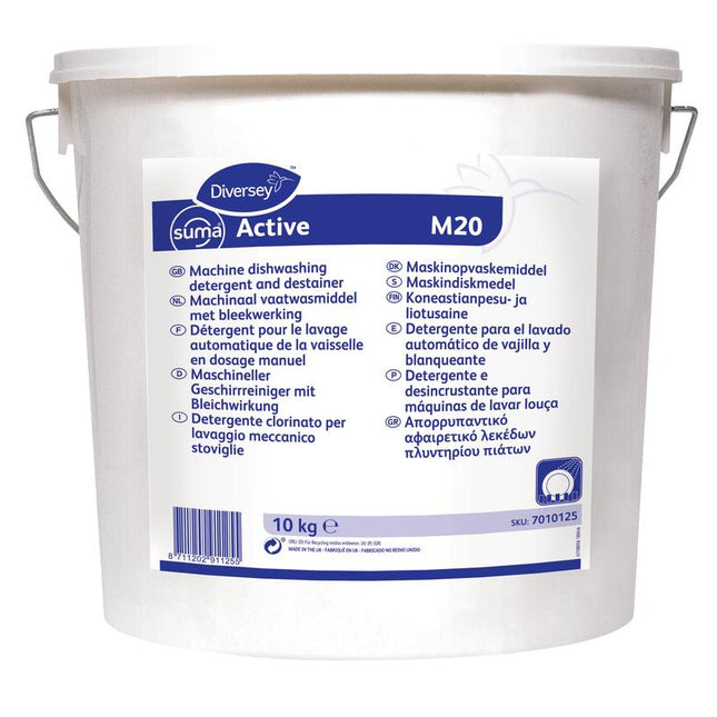 Suma Active M20, Extra-starker Geschirrreiniger mit Bleichwirkung | Eimer (10 kg)