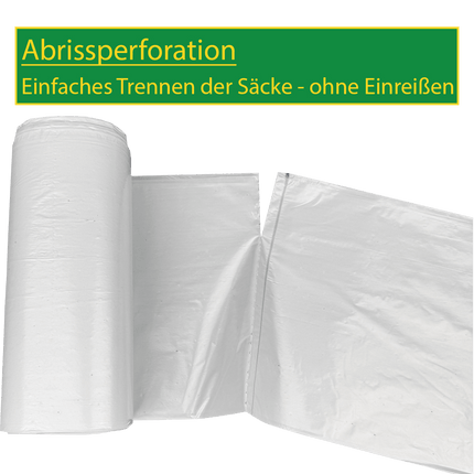 SEO. 70L LDPE Müllbeutel - 11 my - 98% PCR - Blauer Engel - Made in EU - 1 Linkreich