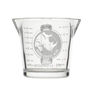 Rhino Coffee Gear Espresso-Mess-Becher – Doppel-Tüllen-Glas