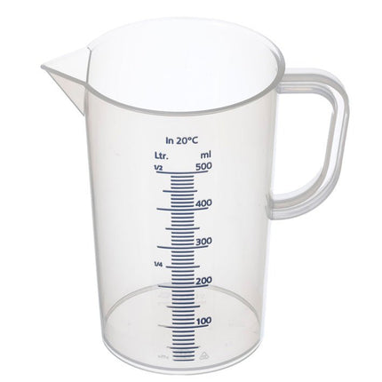 Messbecher, 0,5L, Messbecher aus Kunststoff, 0,5L Fassungsvermögen | Packung (1 Stück)