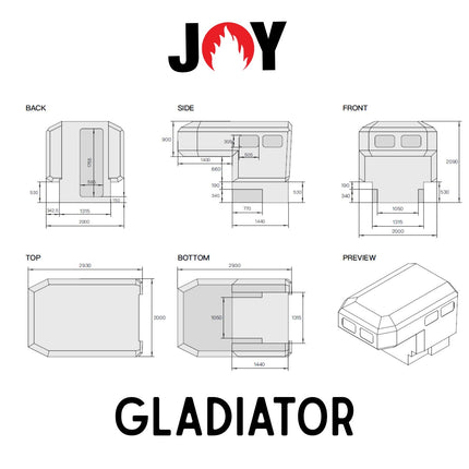 JOY Camper Gladiator Absetzkabine – wintertauglich mit Diesel-Standheizung, Duschkabine, Solaranlage & Landstrom